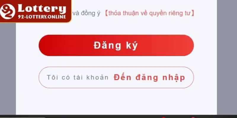 Thao tác truy cập website đăng ký 92lottery đơn giản